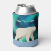 Cute Polar Bear and Northern Lights Blikjeskoeler (Blikje Voorkant)