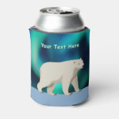 Cute Polar Bear and Northern Lights Blikjeskoeler (Blikje Achterkant)