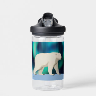 Cute Polar Bear and Northern Lights Waterfles