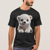 Cute Polar Bear Cub Design T-shirt (Voorkant)