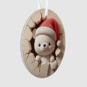 Cute Polar Bear Double-Sided Holiday Ornament (voorkant)