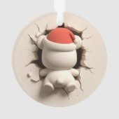 Cute Polar Bear Double-Sided Holiday Ornament (achterkant)