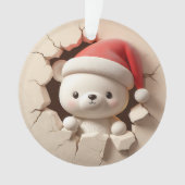 Cute Polar Bear Double-Sided Holiday Ornament (voorkant)
