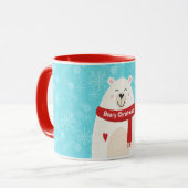 Cute Polar Bear Holiday Art Personal Mug Cup (Devant gauche)