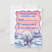 Cute Polar Bear Party Centre RSVP (Dos)