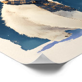 Cute Polar Bear Poster Animal Nursery Wall Art (Coin)