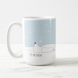 Cute Polar Bear 'tis the season Customizable Koffiemok