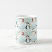 Cute Polar Bears & Penguins Christmas Pattern Mug (Centre)
