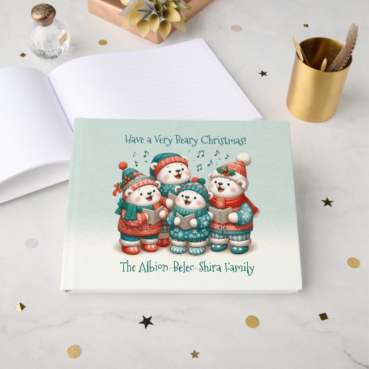 Cute Polar Bears Sing Have a Very Beary Christmas! Gastenboek (Voorkant open)