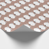 Cute Polar Beer Animal Wrapping Paper Cadeaupapier (Hoek)