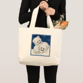 Cute Polar Beer Cubs Grote Tote Bag (Voorkant (product))