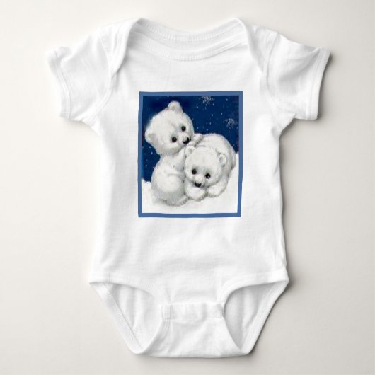 Cute Polar Beer Cubs Romper (Voorkant)