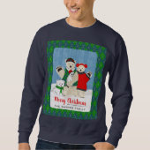 Cute Polar Beer Family Ugly KerstSweater Trui (Voorkant)