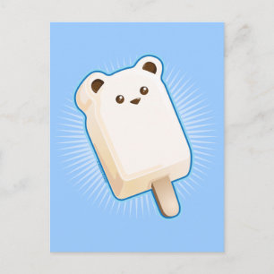 Cute Polar Beer Ice Cream Bar Briefkaart