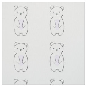 Cute Polar Beer Illustration Stof