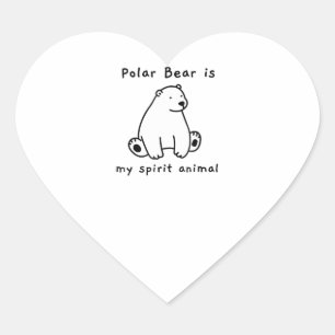 Cute Polar Beer is mijn gedistilleerde dierlijk Be Hart Sticker