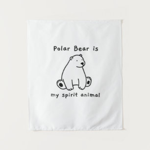Cute Polar Beer is mijn gedistilleerde dierlijk Be Wandkleed