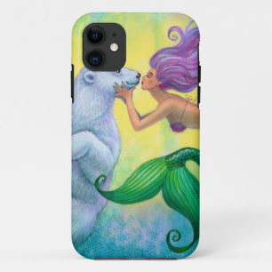 Cute Polar Beer Kiss Mermaid Fantasy iPhone 5 Hoes