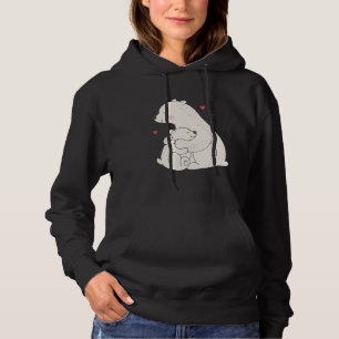Cute Polar Beer Mama met Baby Hoodie