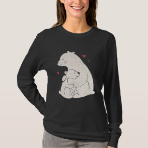 Cute Polar Beer Mama met Baby T-shirt