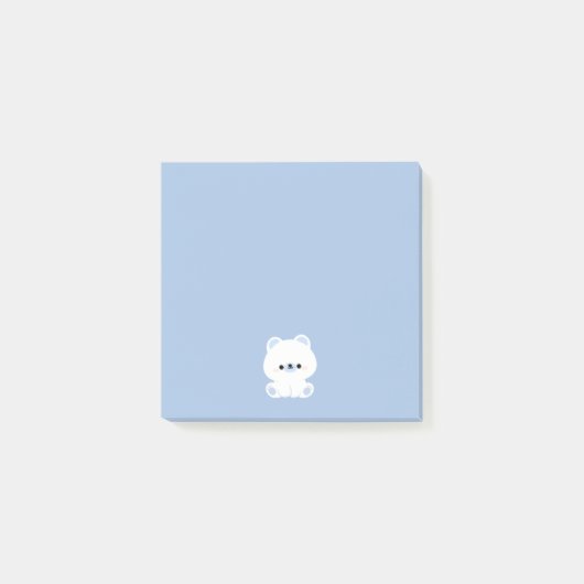 Cute Polar Beer Post-it® Notes (Voorkant)