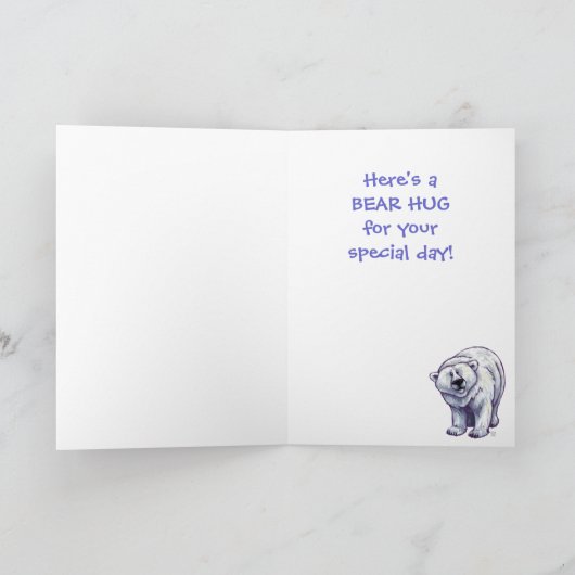 Cute Polar Beer voor mam Kaart (Binnen)