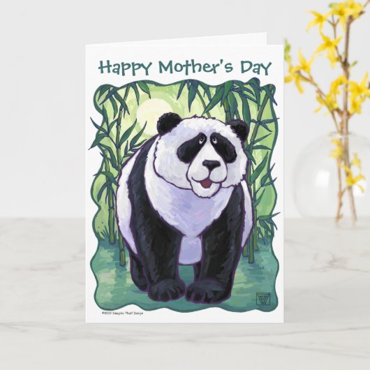 Cute Polar Beer voor mam Kaart (Gele Bloem)