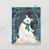 Cute Polar-Beren Briefkaart (Voorkant / Achterkant)