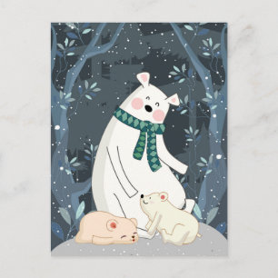 Cute Polar Beren Calendar Briefkaart