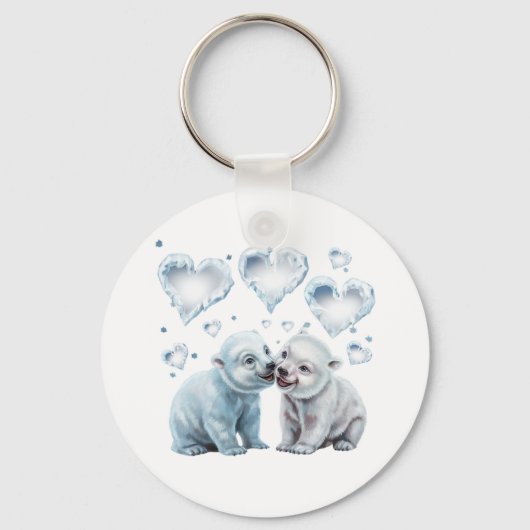 Cute Polar-Beren Sleutelhanger (Voorkant)