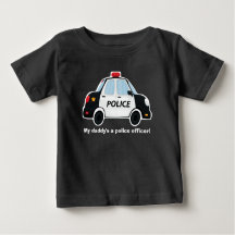Cute Police Car T-Shirt - Baby - Toddler - Kinder