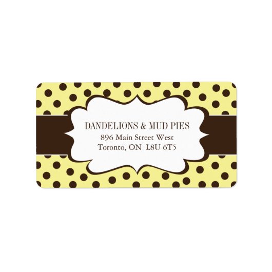 Cute Polk a Dot Étiquettes de adresse (Devant)