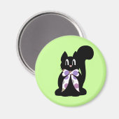Cute Polka Dot Black Kitty Aimant Chat (Recto/Verso)