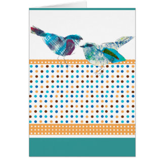 Cute Polka Dot Blue Bird Modern Design