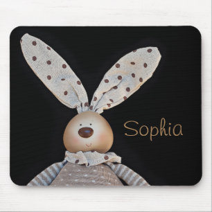 Cute Polka Dot Bunny Muismat