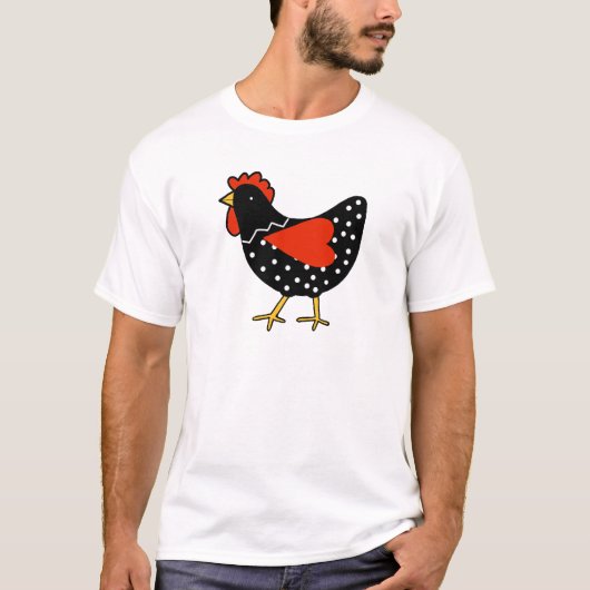 Cute Polka Dot Chicken T-shirt (Voorkant)
