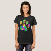 Cute Polka Dot Dog Paw Happy International Dot Day T-shirt (Voorkant volledig)