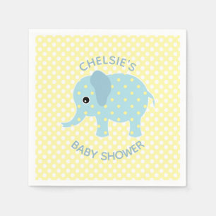 Cute Polka Dot Elephant Baby shower Paper Napkins Servet