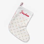 Cute Polka Dot Flower Pattern Kleine Kerstsok (Voorkant (Hangend))