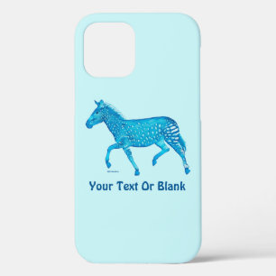 Cute Polka Dot Zebra - Blue iPhone 12 Hoesje
