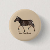 Cute Polka Dot Zebra Ronde Button 3,2 Cm (Voorkant)