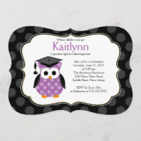 Cute Polka Dots Afstudeerder Owl Girls Afstuderen