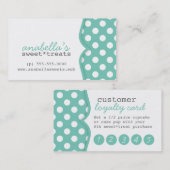Cute Polka Dots Customer Loyalty Visitekaartje (Voorkant / Achterkant)