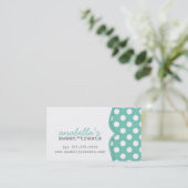 Cute Polka Dots Customer Loyalty Visitekaartje (Staand voorkant)
