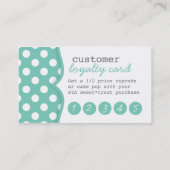 Cute Polka Dots Customer Loyalty Visitekaartje (Achterkant)