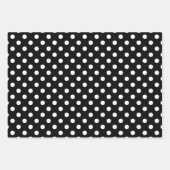 Cute Polka Dots Pattern Black and White Minimalist Inpakpapier Vel (Voorkant 3)