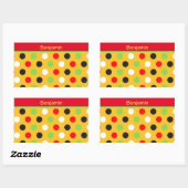 Cute Polka Dots Rechthoekige Sticker (Vel)
