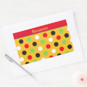 Cute Polka Dots Rechthoekige Sticker (Envelop)