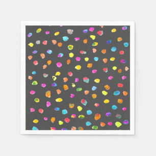 Cute polka stipt kleurrijke vlekken whimsical servet