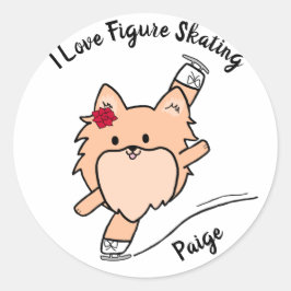 Cute Pom Figuur Spiral Ronde Sticker